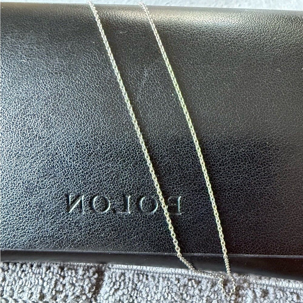 14K White gold chain 17/18 inch